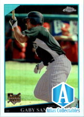 2009 Topps Update Chrome Rookie Refractors Baseball Card #CHR50 Gaby Sanchez